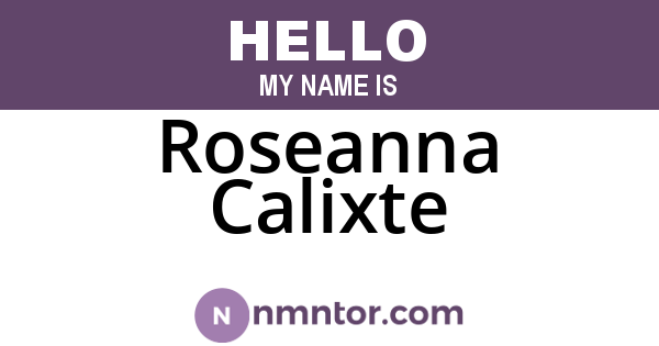 Roseanna Calixte