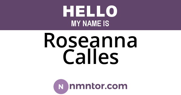 Roseanna Calles