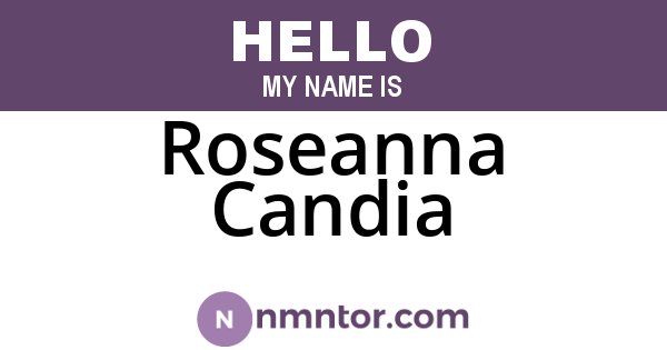 Roseanna Candia