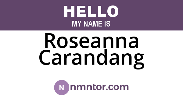 Roseanna Carandang