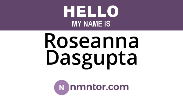 Roseanna Dasgupta