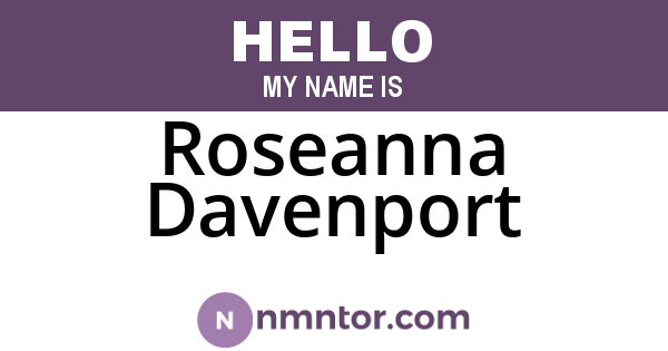 Roseanna Davenport