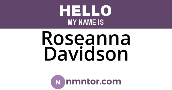 Roseanna Davidson