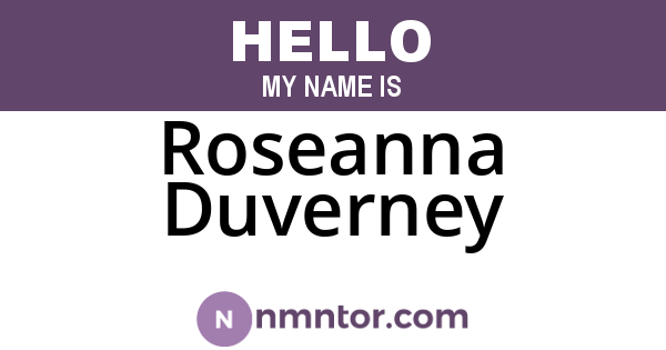 Roseanna Duverney