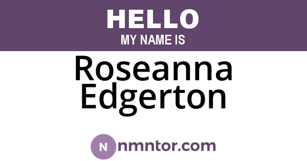 Roseanna Edgerton