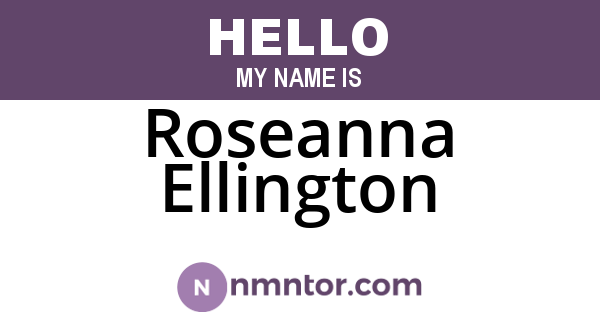Roseanna Ellington