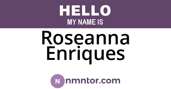 Roseanna Enriques