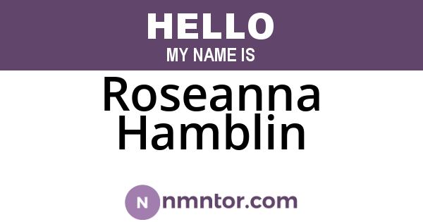 Roseanna Hamblin