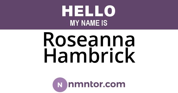 Roseanna Hambrick
