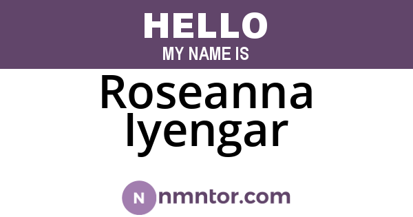 Roseanna Iyengar