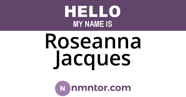 Roseanna Jacques