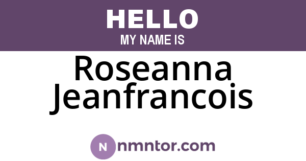 Roseanna Jeanfrancois