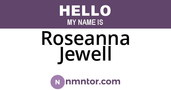 Roseanna Jewell