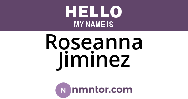 Roseanna Jiminez
