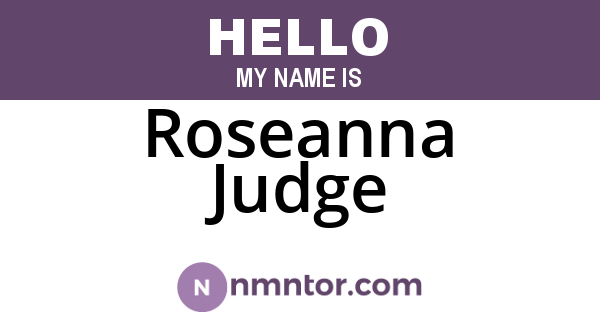 Roseanna Judge