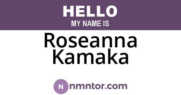 Roseanna Kamaka