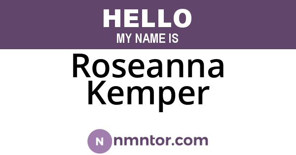 Roseanna Kemper