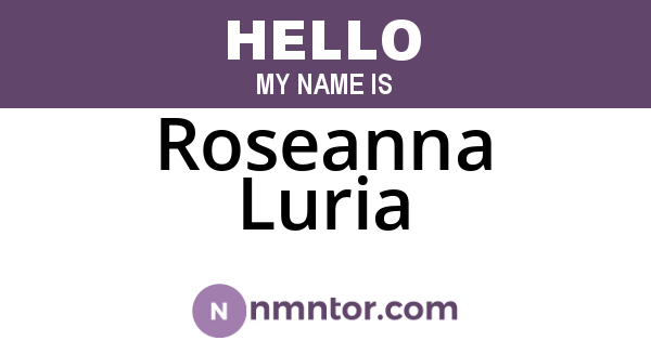 Roseanna Luria