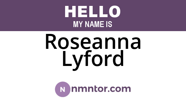 Roseanna Lyford