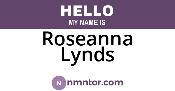 Roseanna Lynds