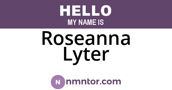 Roseanna Lyter