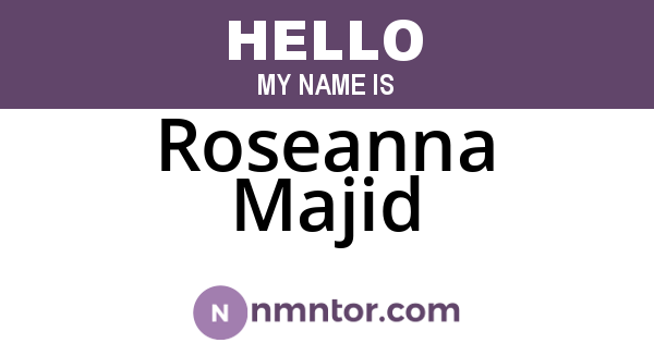Roseanna Majid