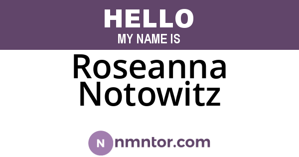 Roseanna Notowitz