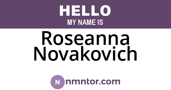 Roseanna Novakovich