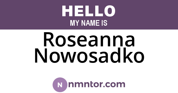 Roseanna Nowosadko