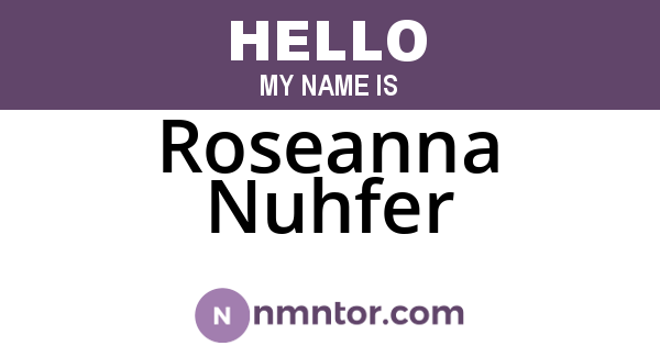 Roseanna Nuhfer
