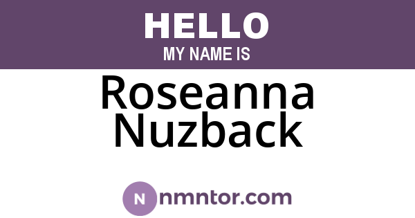 Roseanna Nuzback