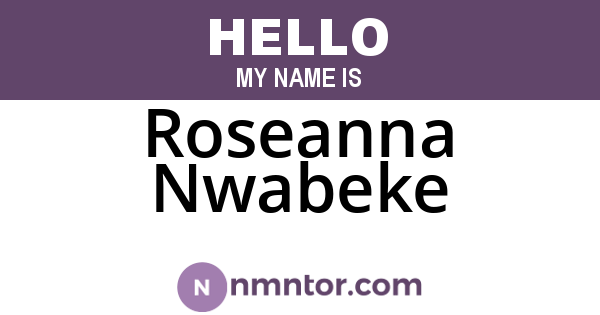 Roseanna Nwabeke