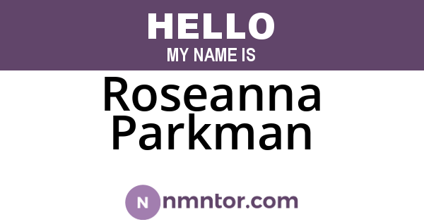 Roseanna Parkman