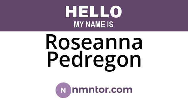 Roseanna Pedregon