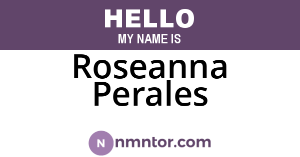 Roseanna Perales