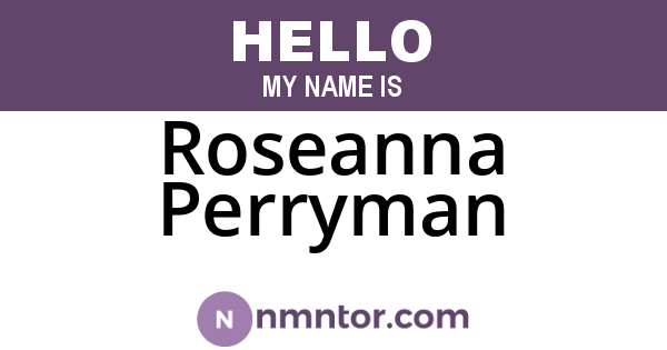 Roseanna Perryman