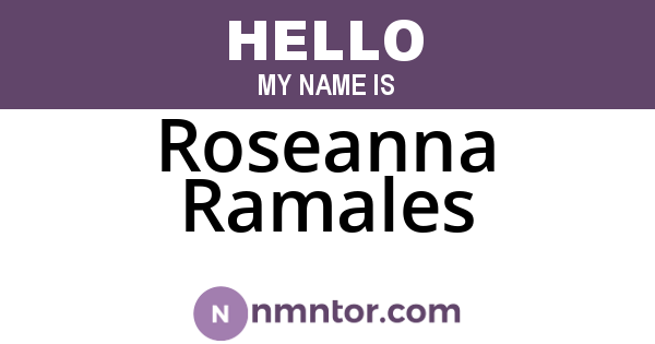 Roseanna Ramales
