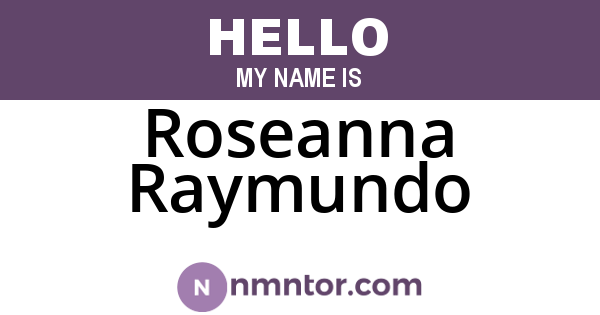 Roseanna Raymundo