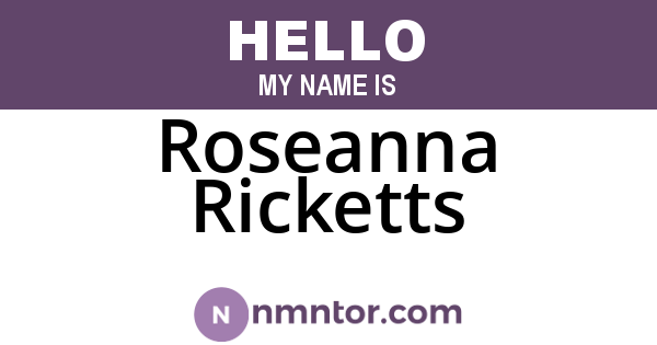 Roseanna Ricketts