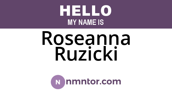 Roseanna Ruzicki