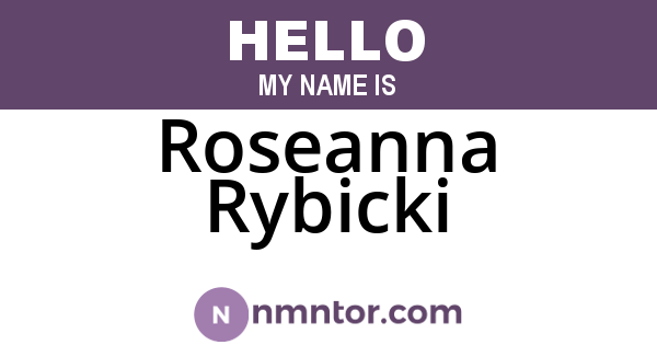 Roseanna Rybicki