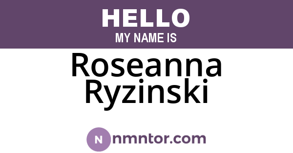 Roseanna Ryzinski