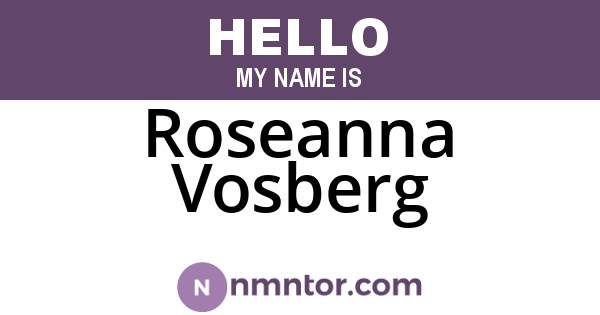 Roseanna Vosberg