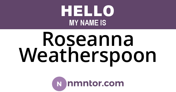 Roseanna Weatherspoon
