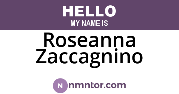 Roseanna Zaccagnino