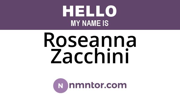 Roseanna Zacchini