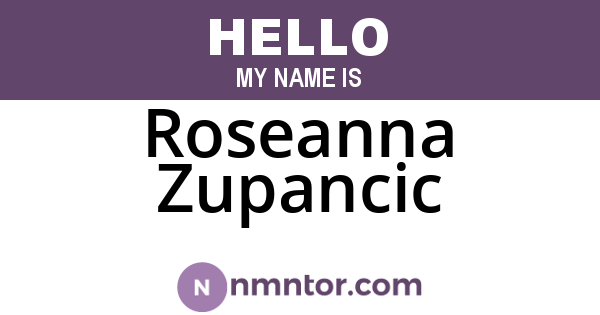 Roseanna Zupancic