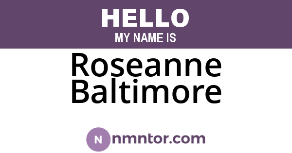 Roseanne Baltimore