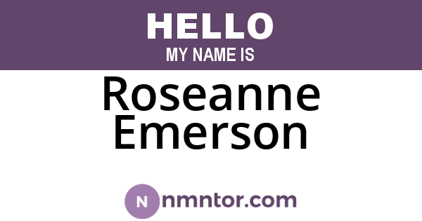 Roseanne Emerson