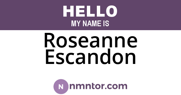 Roseanne Escandon